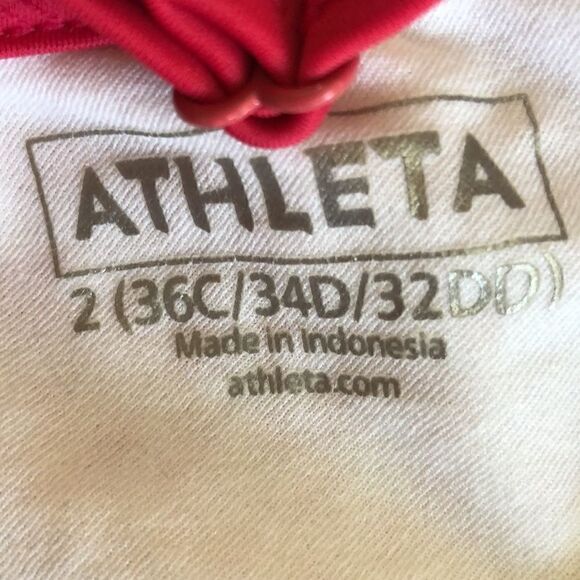 Athleta Pink and White Tankini Top Size 36C - Picture 5 of 9